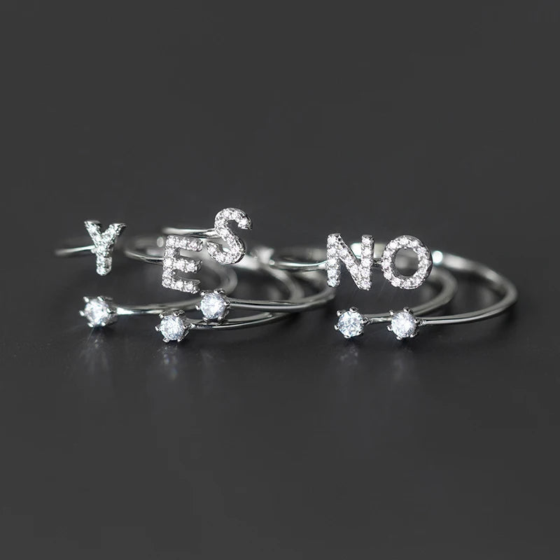 The IceBoyDC Simple Zirconia Letter Ring