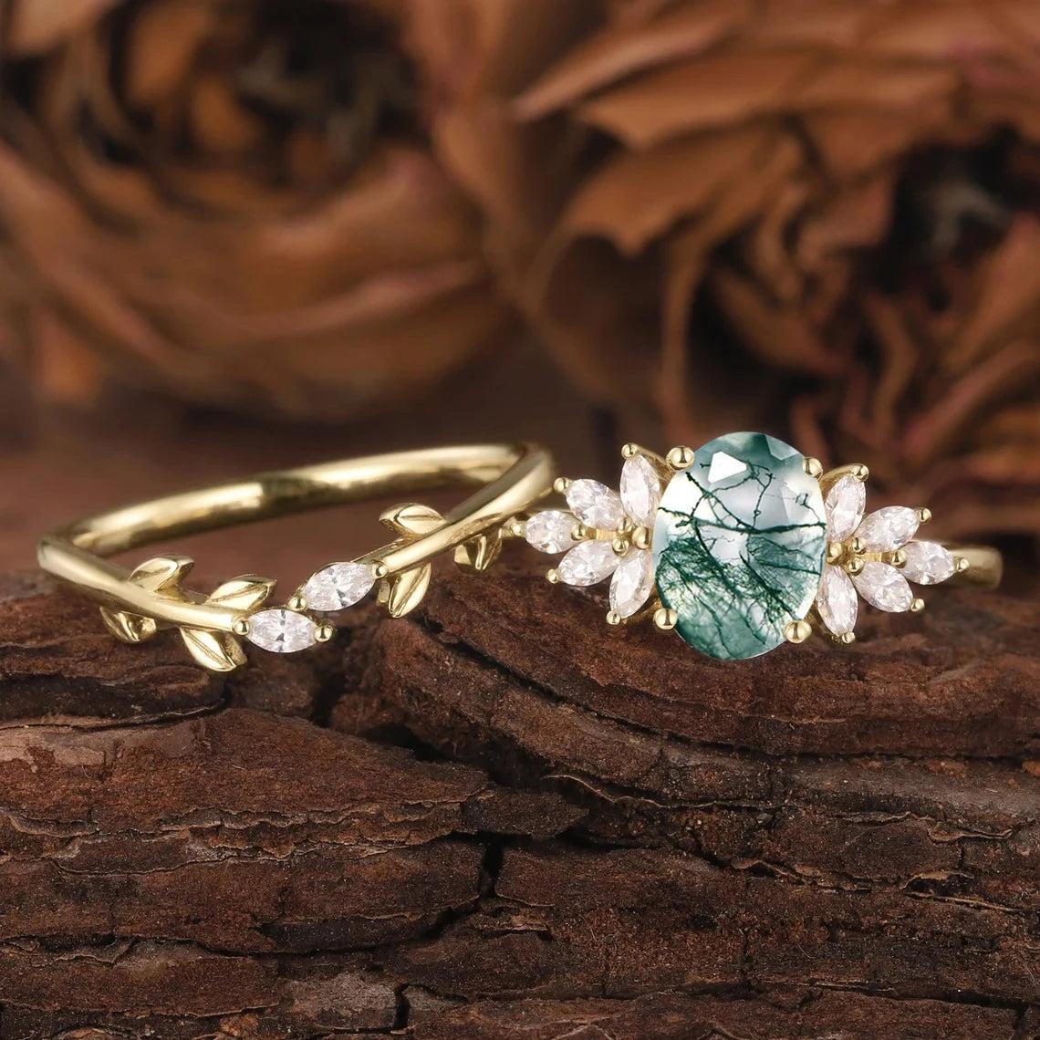 The IceBoyDC Whispering Forest Engagement Ring (Gold or Silver options)