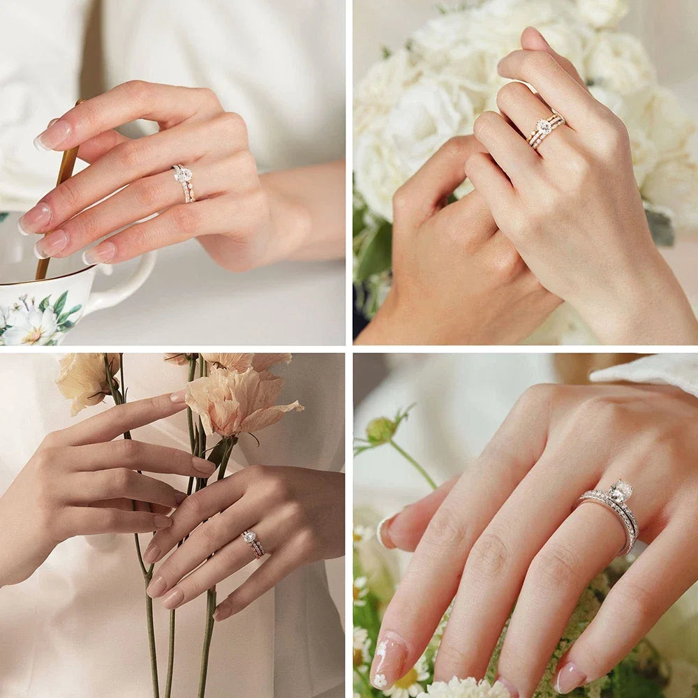 IceBoyDC: Timeless Allure - 1-3ct Oval Moissanite Cocktail Ring (Sterling Silver)