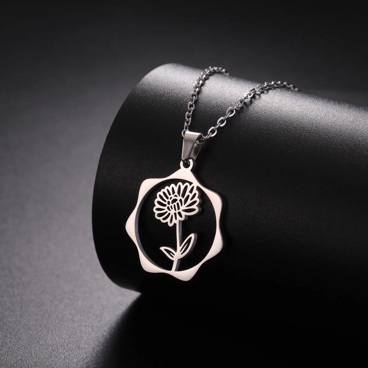IceBoyDC Birth Flower Dangle Necklace