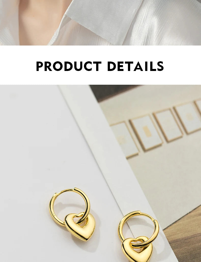 The Simple Dangling Hearts Earrings