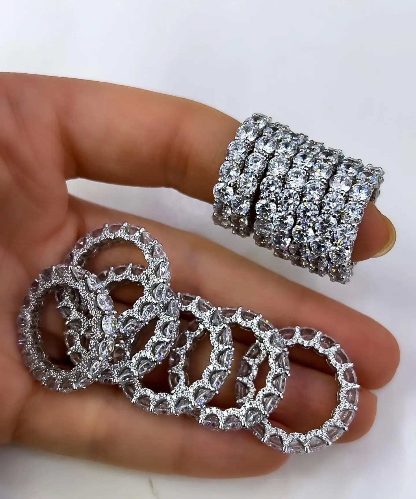 IceBoyDC Clear CZ Eternity Ring