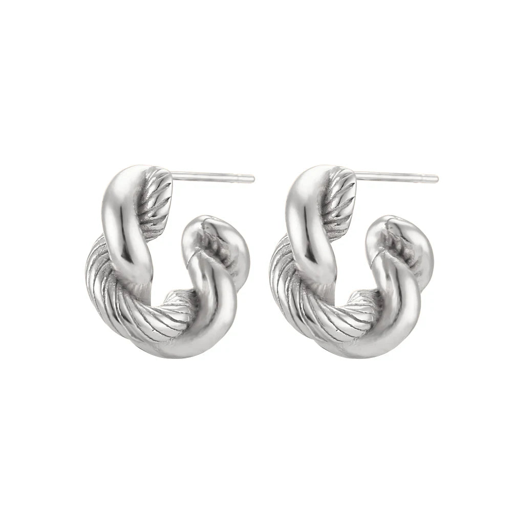 The IceBoyDC Hypoallergenic 18K Gold Plated Twisted Chunky Hoop Earrings