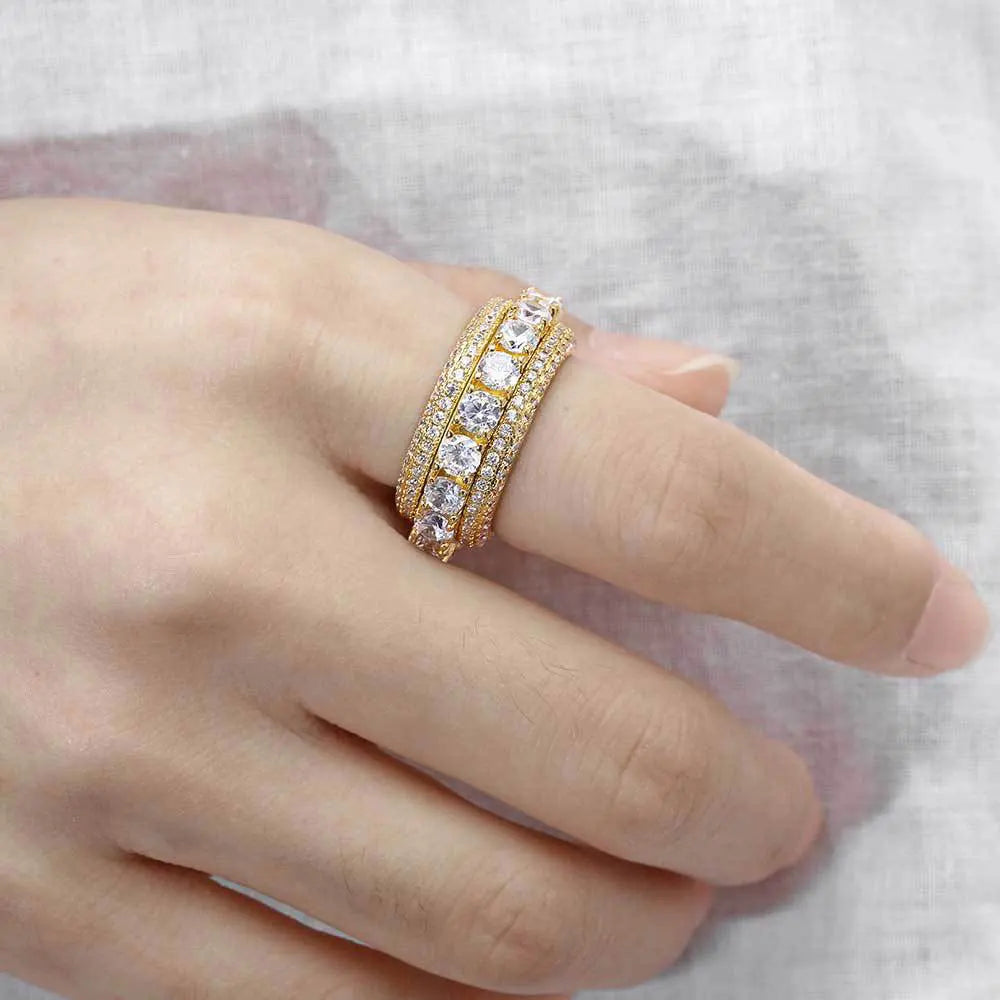 IceBoyDC: Zircon Encrusted Widget Rings (Gold & Silver)