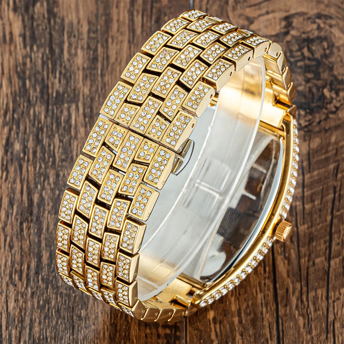 IceBoyDC: ✨ Men's Iced Out Tonneau Watch ✨ Quartz Movement, Icy!