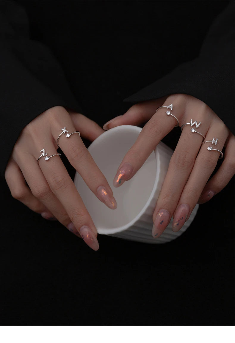 The IceBoyDC Simple Zirconia Letter Ring