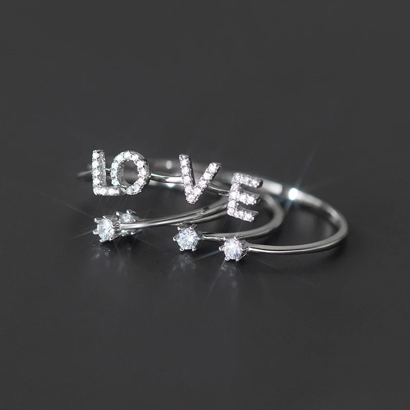 The IceBoyDC Simple Zirconia Letter Ring