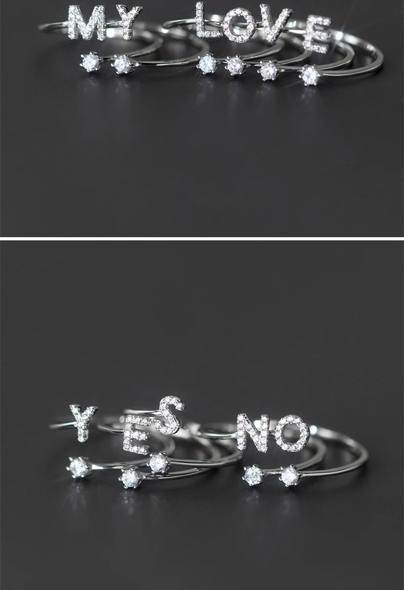 The IceBoyDC Simple Zirconia Letter Ring