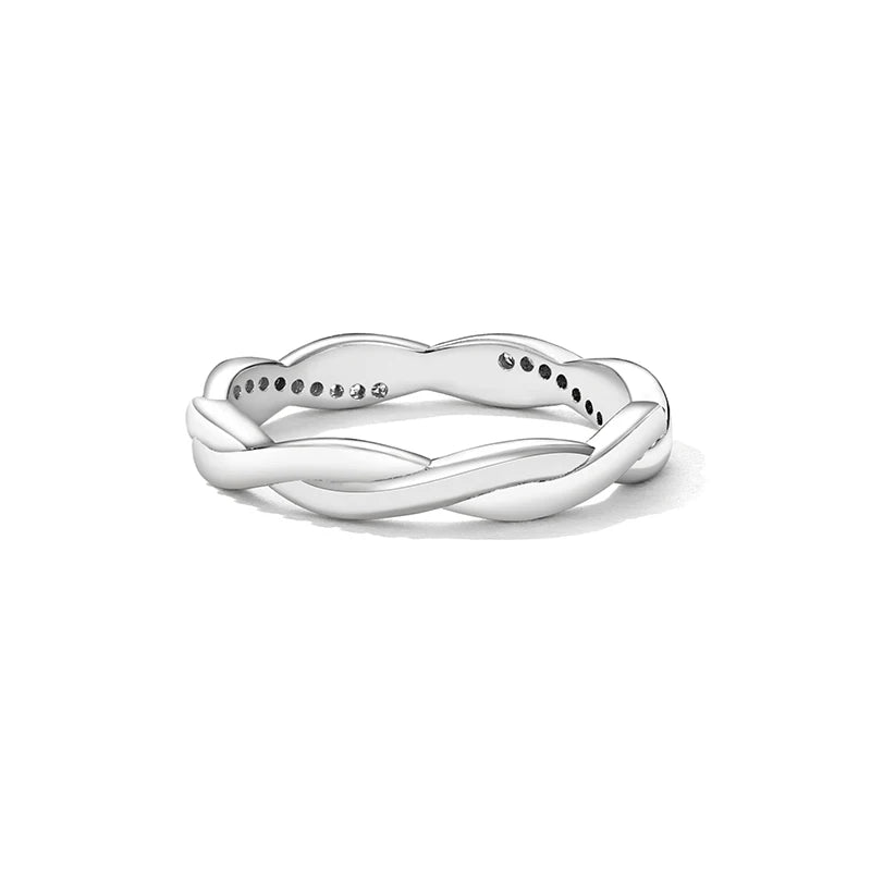 The IceBoyDC Zirconia Simple Twisted Band ( 3 options- Silver, Gold, Rose Gold)