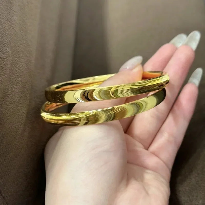 18k Gold Cat's Eye Bangle Bracelet