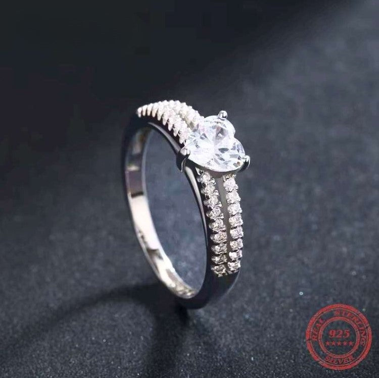 The IceBoyDC 2 Band Heart Cushion Ring