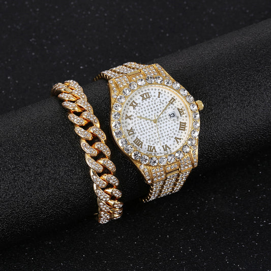 The IceBoyDC Full Bling Bundle : Ultimate Iced Out Package (Watch & Bracelet)