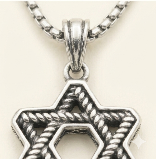 Star of David Pendant Necklace – 925 Sterling Silver Tarnish-Free Jewish Star Necklace with 18” Box Chain