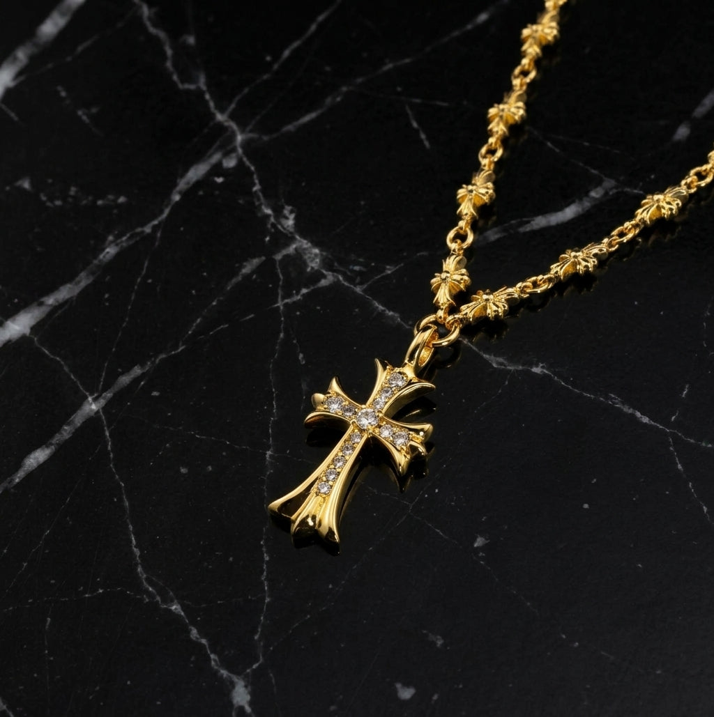 The Sovereign Pave Cross Necklace