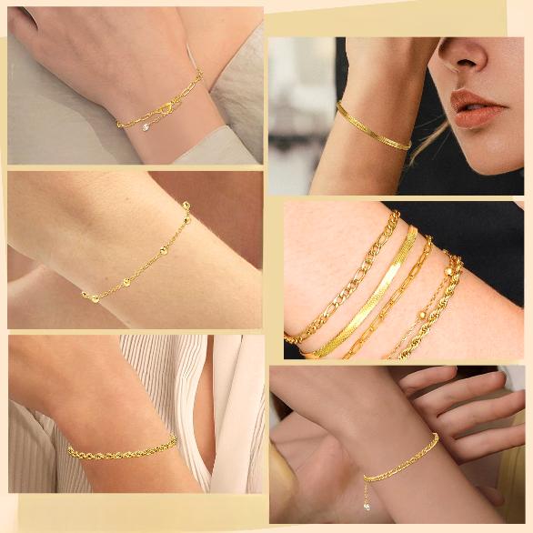 The IceBoyDC 5-Piece Link Bracelet Stack