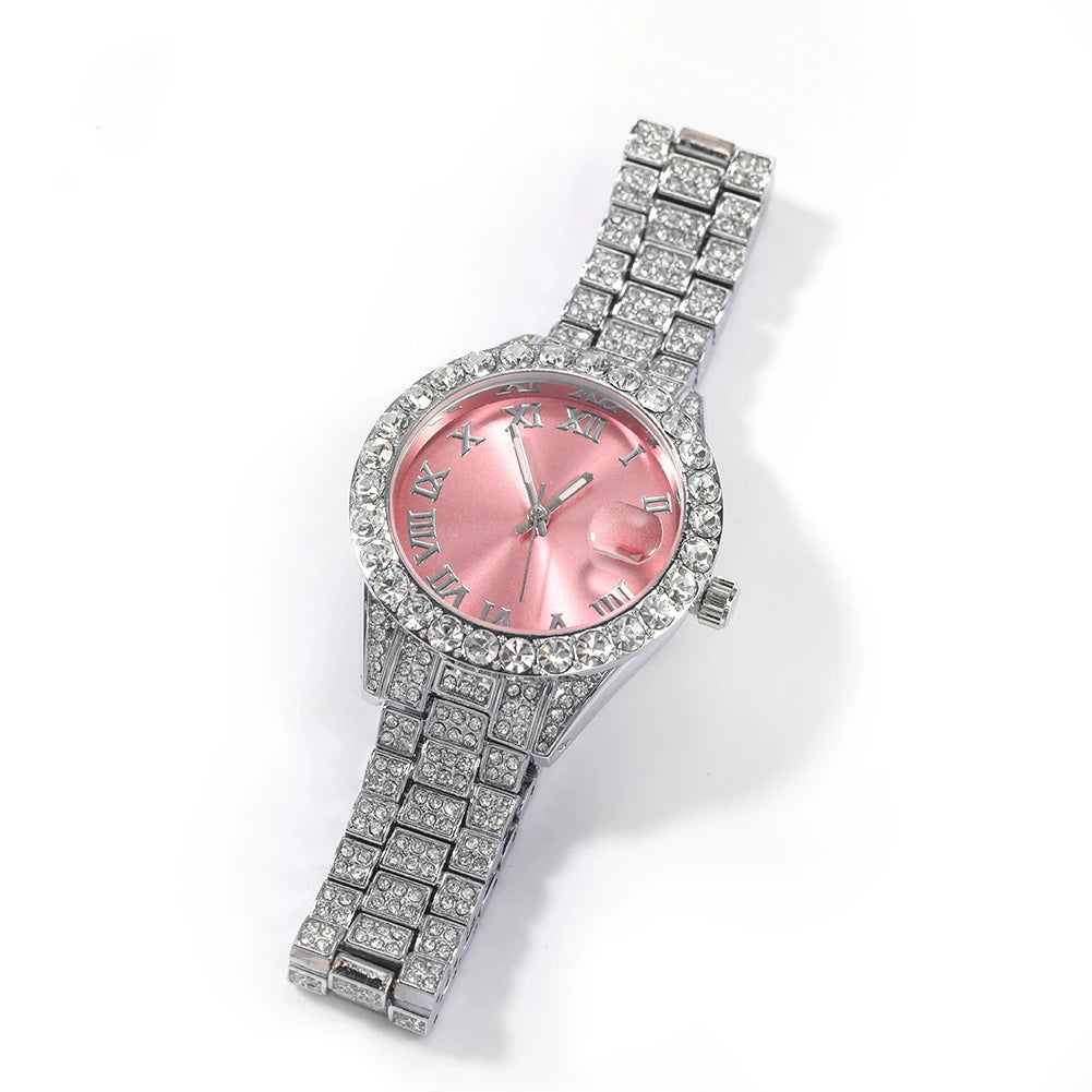 IceBoyDC: ✨ Shine Bright Like a Diamond ✨ Women's "R-Link" Watch (Rose Dial)