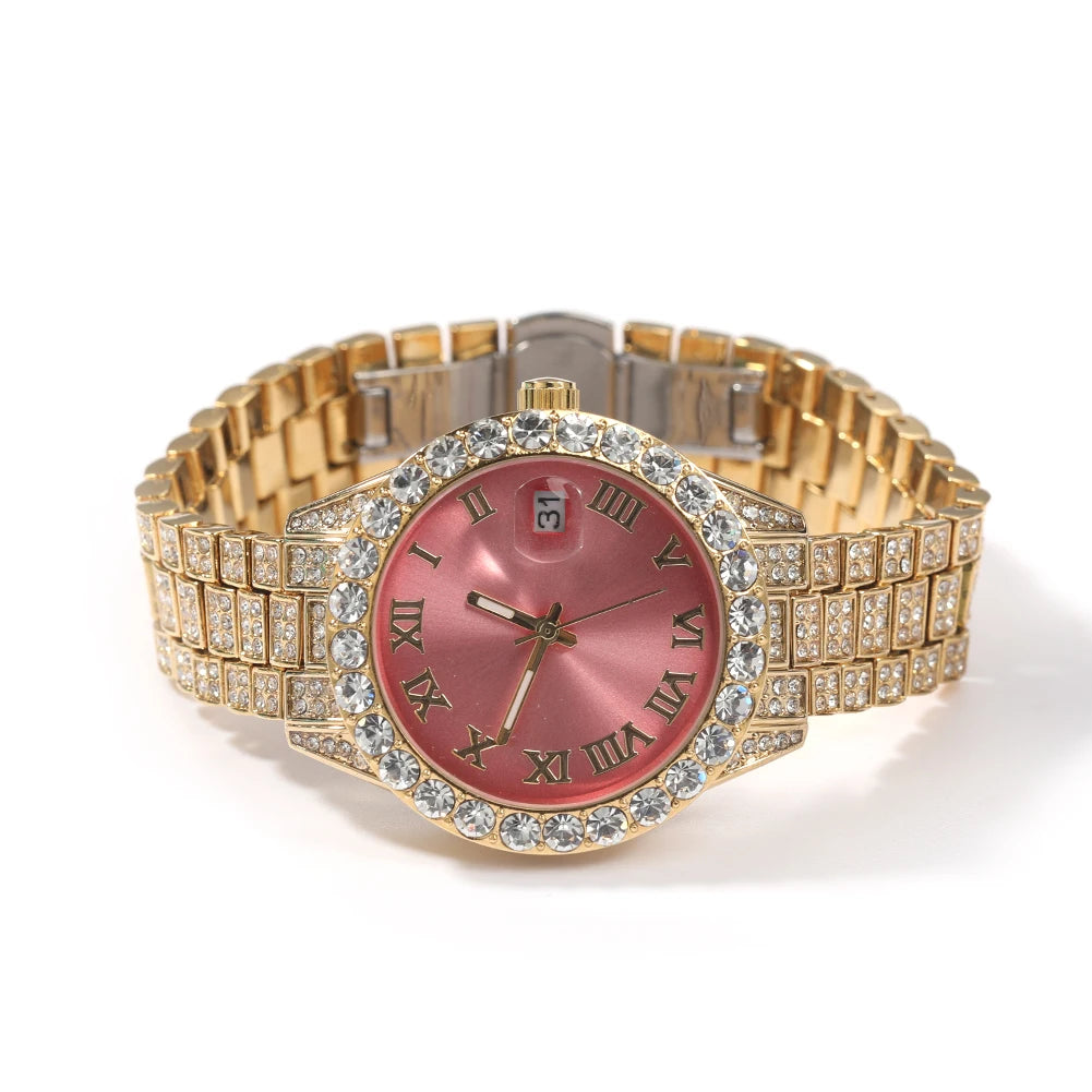 IceBoyDC: ✨ Shine Bright Like a Diamond ✨ Women's "R-Link" Watch (Rose Dial)