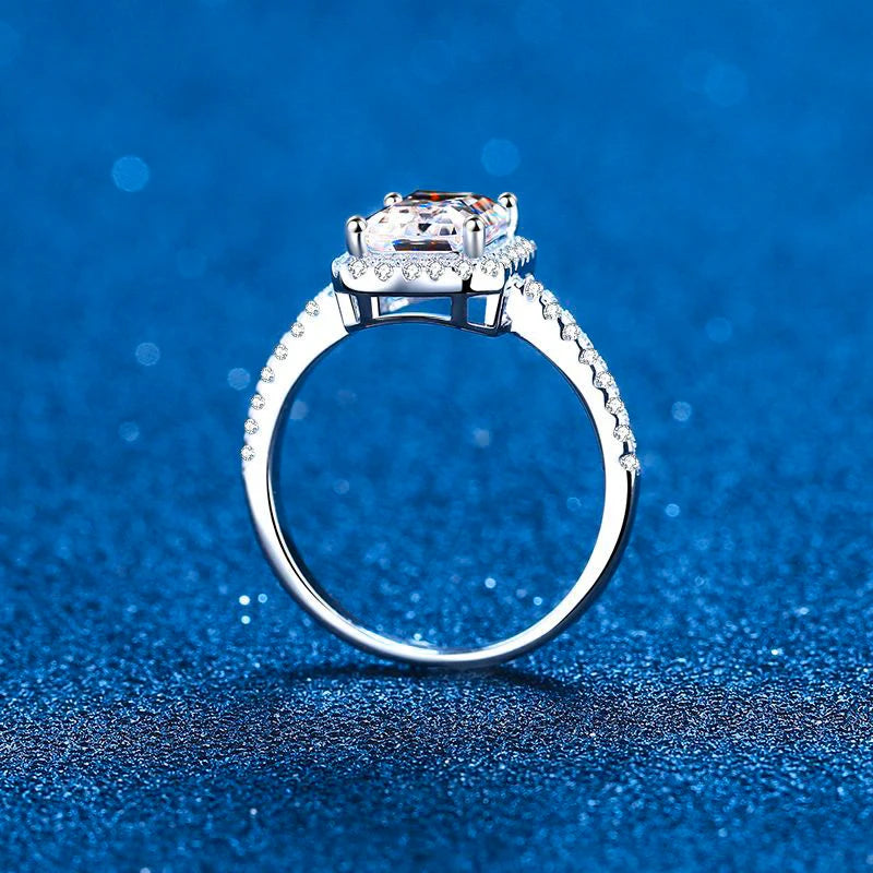 IceBoyDC: ✨ Radiant Moissanite Engagement Ring (1ct or 2ct) ✨ VVS Clarity, Sterling Silver Band