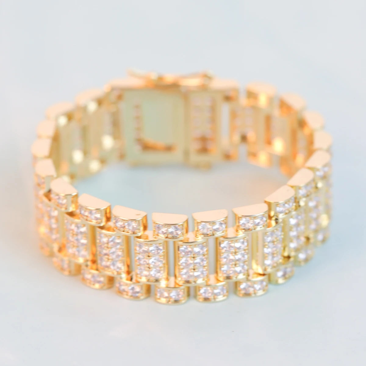 IceBoyDC: Unisex 3A+ CZ Iced Out Link Bracelet/Necklace (Gold or Silver Plated)