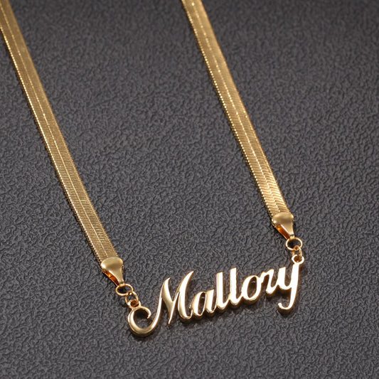 The IceBoyDC Christmas Gift: Personalized Gold Name Necklace (Cursive Script)