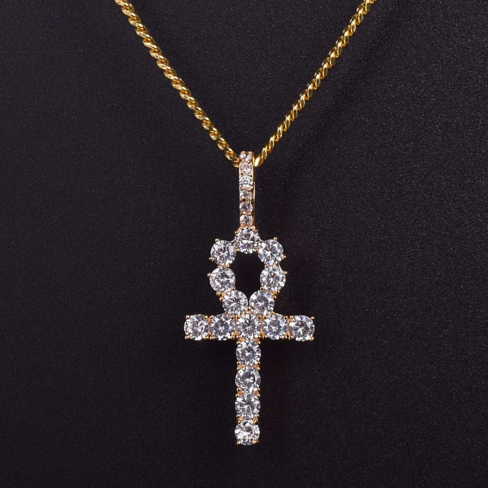 IceBoyDC: ✨  Ankh and Cross Necklace Set Gold-Plated Rope or Gold-Plated Cuban Link