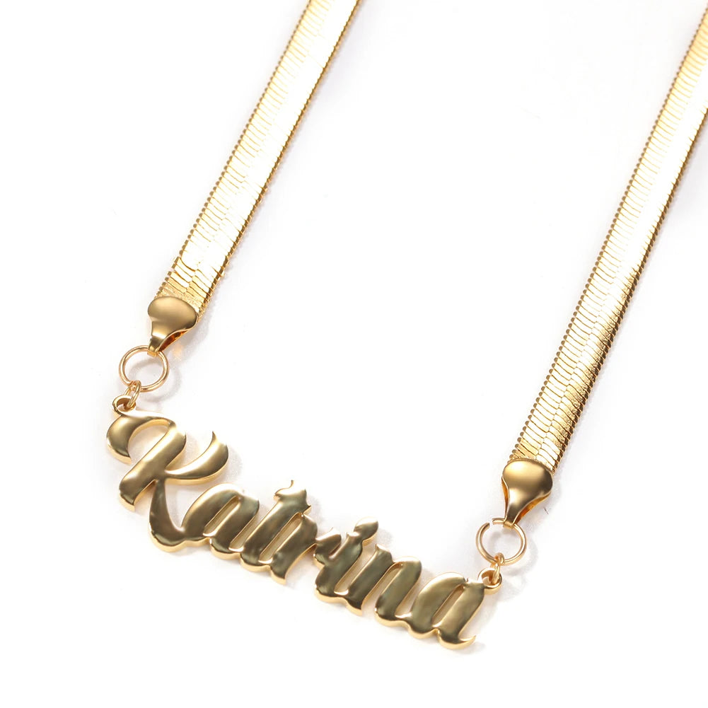 The IceBoyDC Christmas Gift: Personalized Gold Name Necklace (Cursive Script)