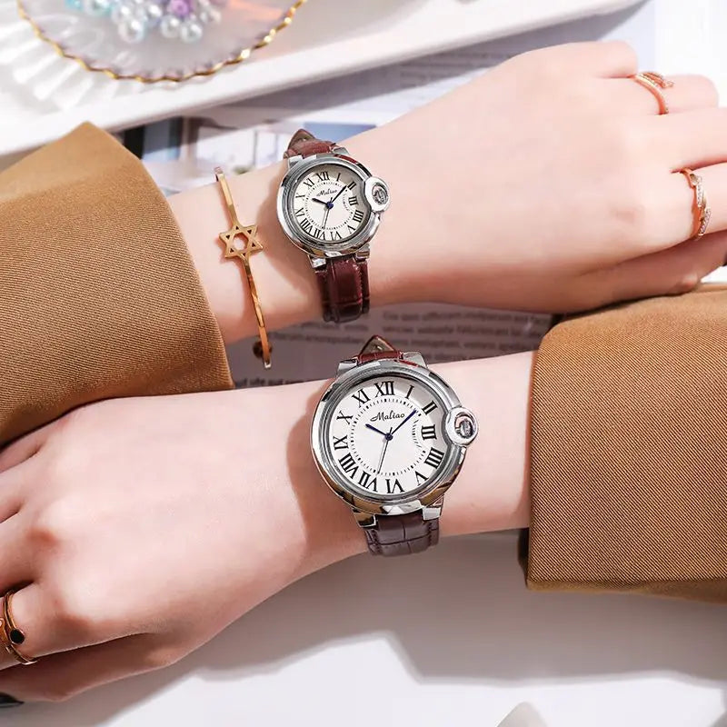 IceBoyDC Watch Collection - "La Dahlia" Quartz, Silver or Brown Big & Little Watch