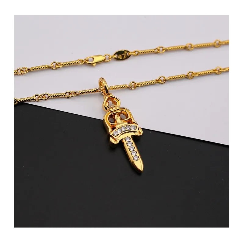 Rebel's Edge™ Gold Dagger Necklace