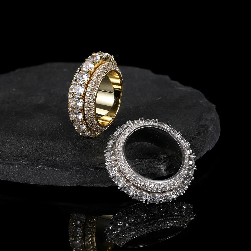 IceBoyDC:  Zircon Encrusted Widget Rings (Gold & Silver)