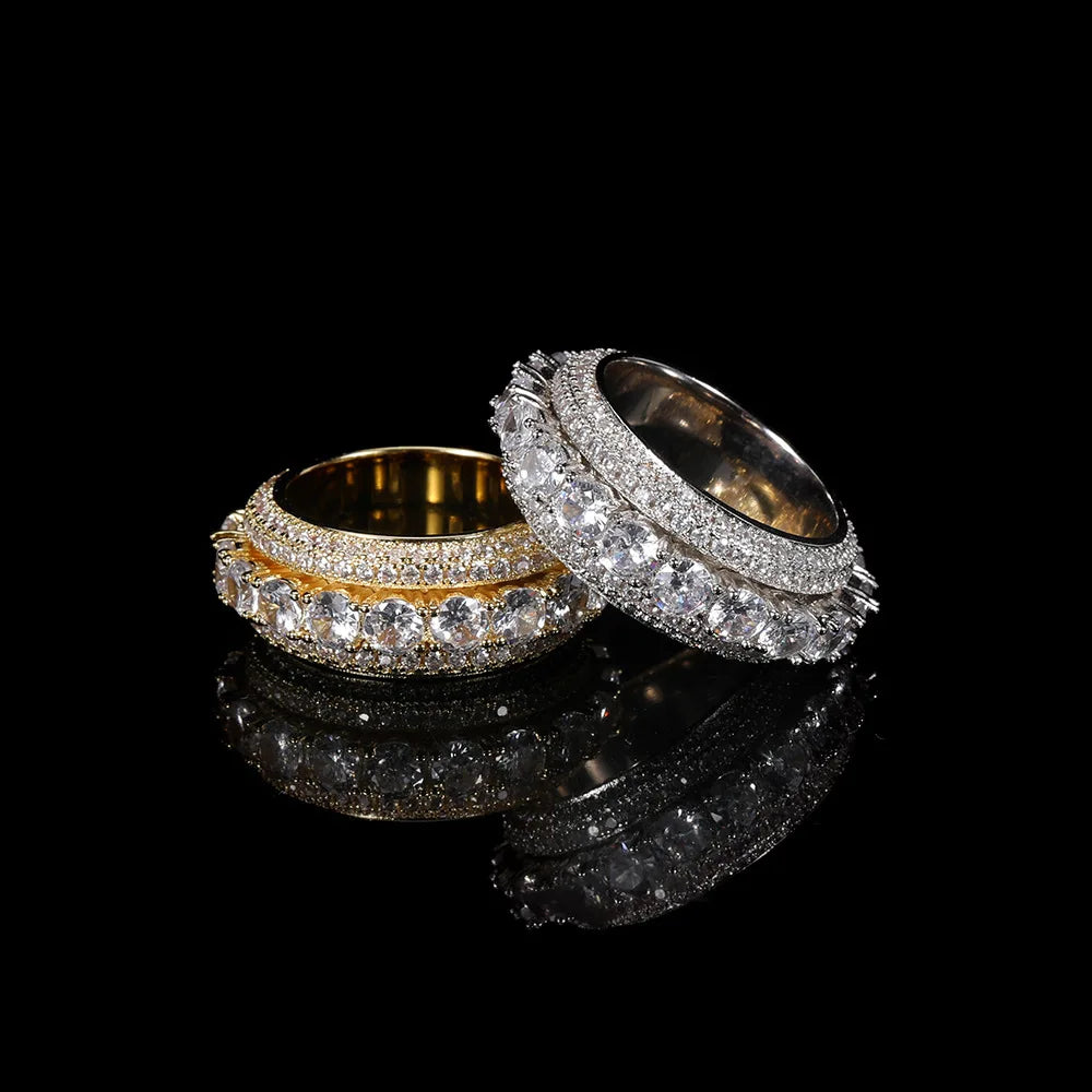 IceBoyDC:  Zircon Encrusted Widget Rings (Gold & Silver)