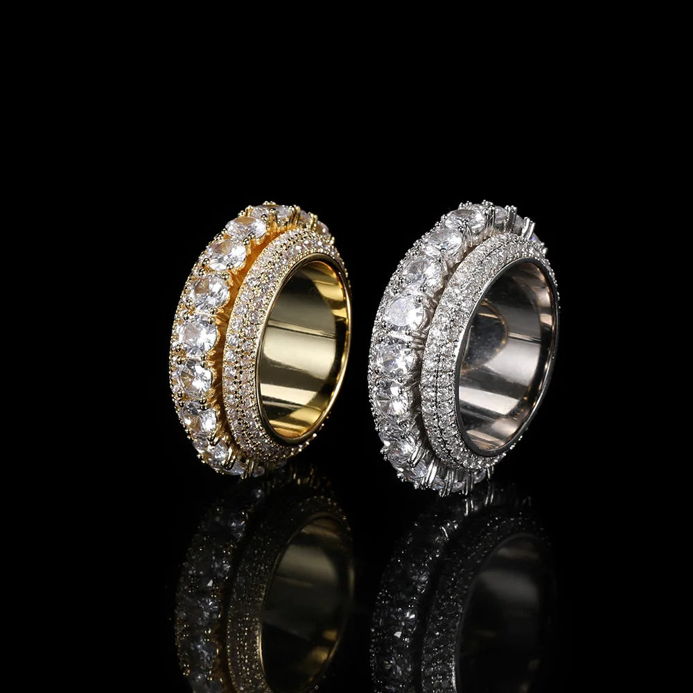 IceBoyDC:  Zircon Encrusted Widget Rings (Gold & Silver)