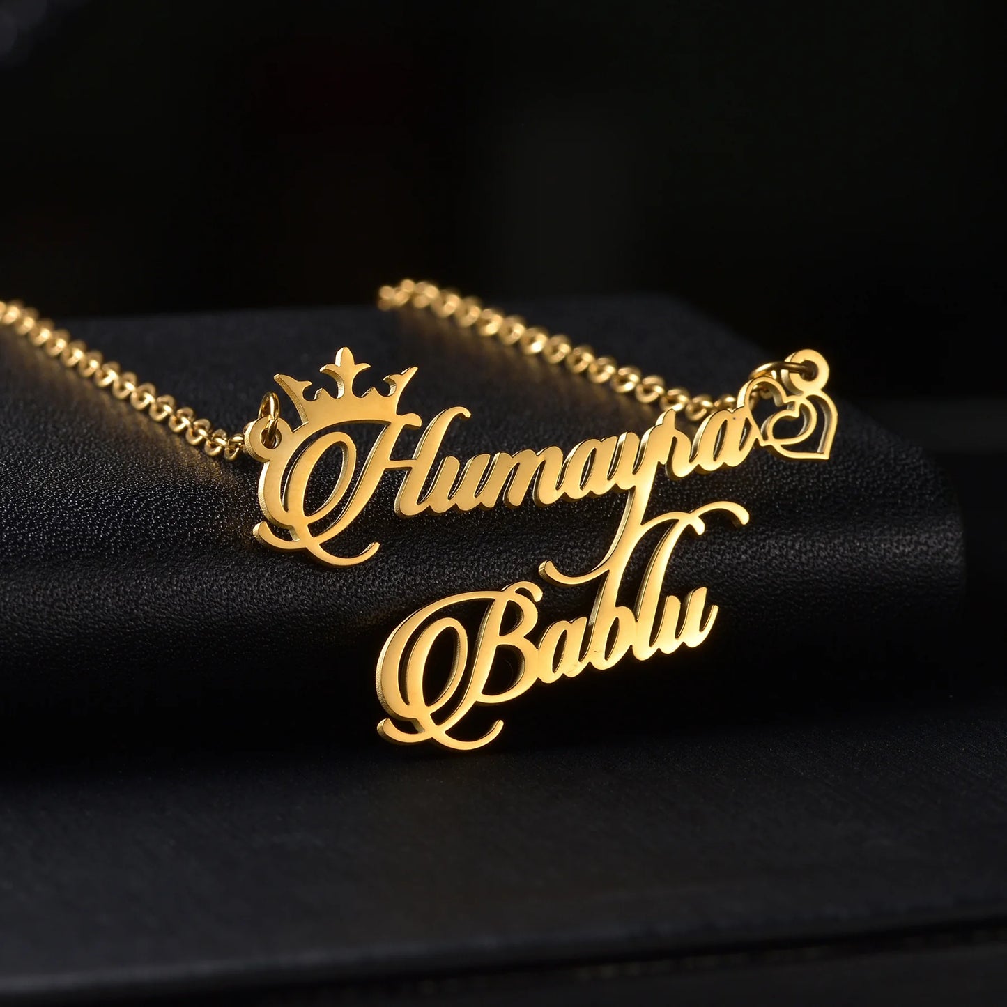 The IceBoyDC Valentine's Day Gift: Personalized Gold Name Necklace (Cursive Script)