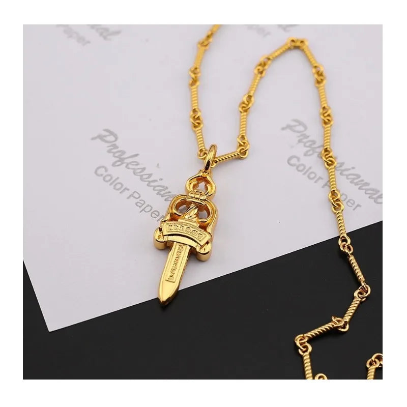Rebel's Edge™ Gold Dagger Necklace