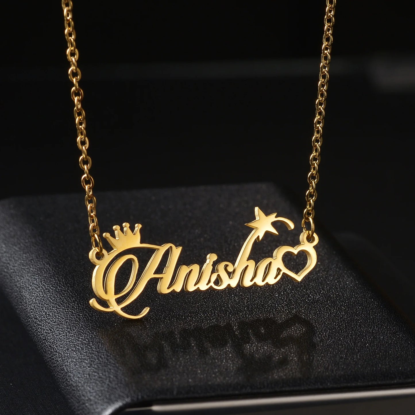 The IceBoyDC Valentine's Day Gift: Personalized Gold Name Necklace (Cursive Script)