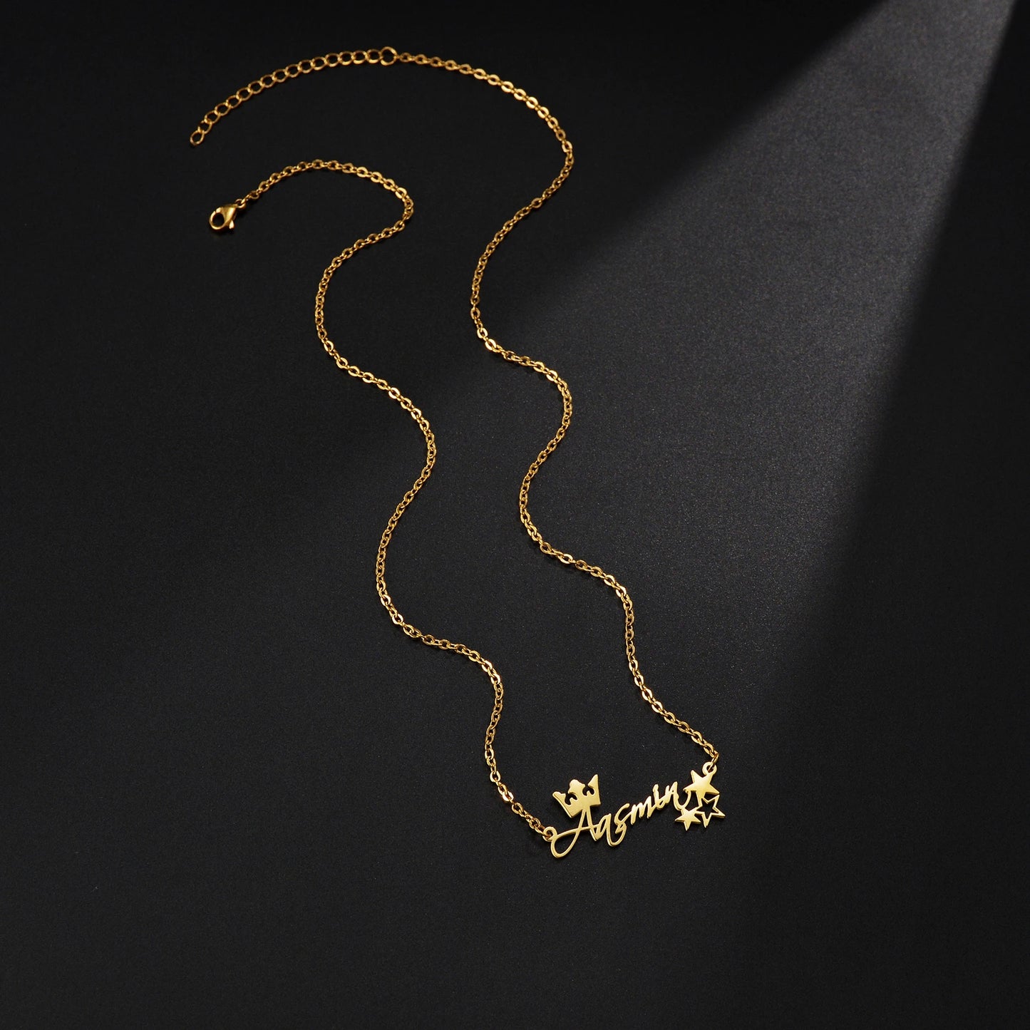 The IceBoyDC Valentine's Day Gift: Personalized Gold Name Necklace (Cursive Script)