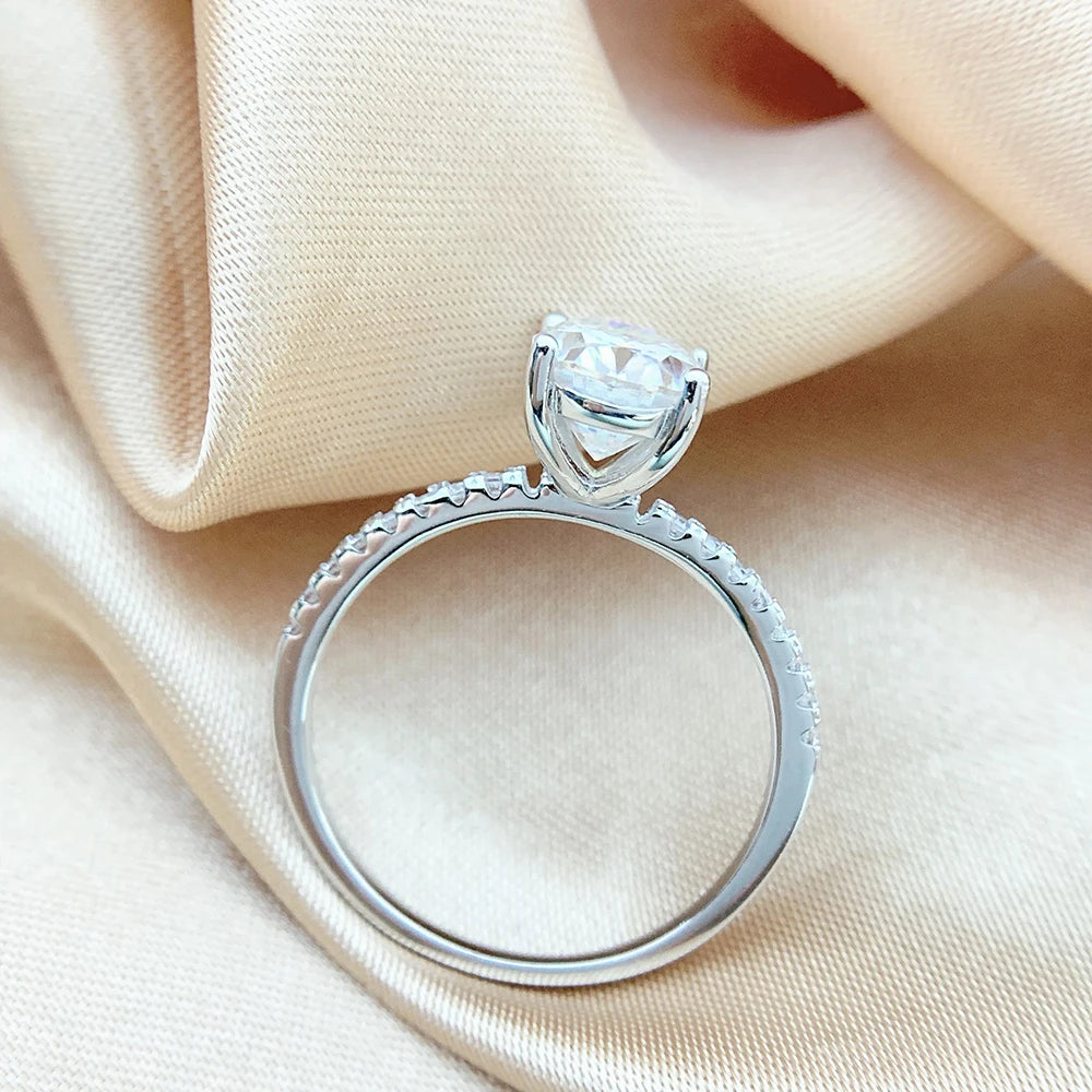 IceBoyDC: Timeless Allure - 1-3ct Oval Moissanite Cocktail Ring (Sterling Silver)