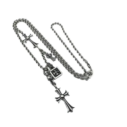 Trinity Cross Chain — Silver