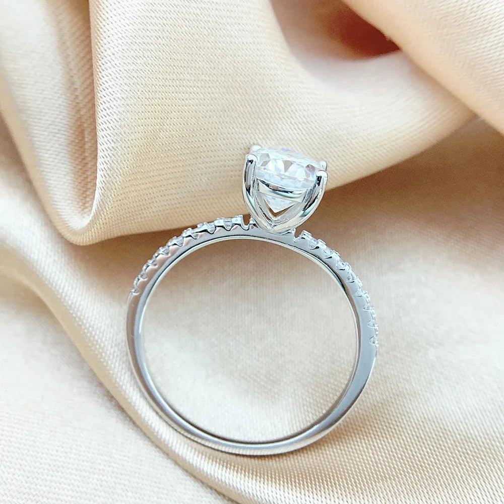 IceBoyDC: Timeless Allure - 1-3ct Oval Moissanite Cocktail Ring (Sterling Silver)