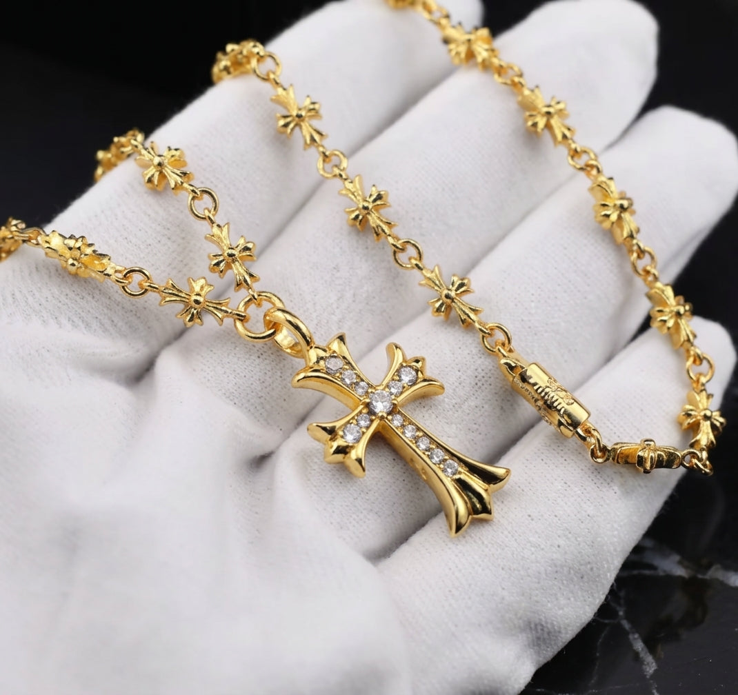The Sovereign Pave Cross Necklace